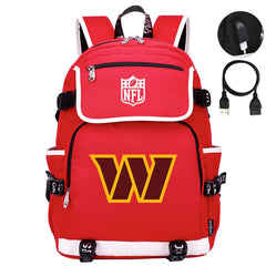 Washington Commanders Football Rugby Backpack School Notebook Travel Bags