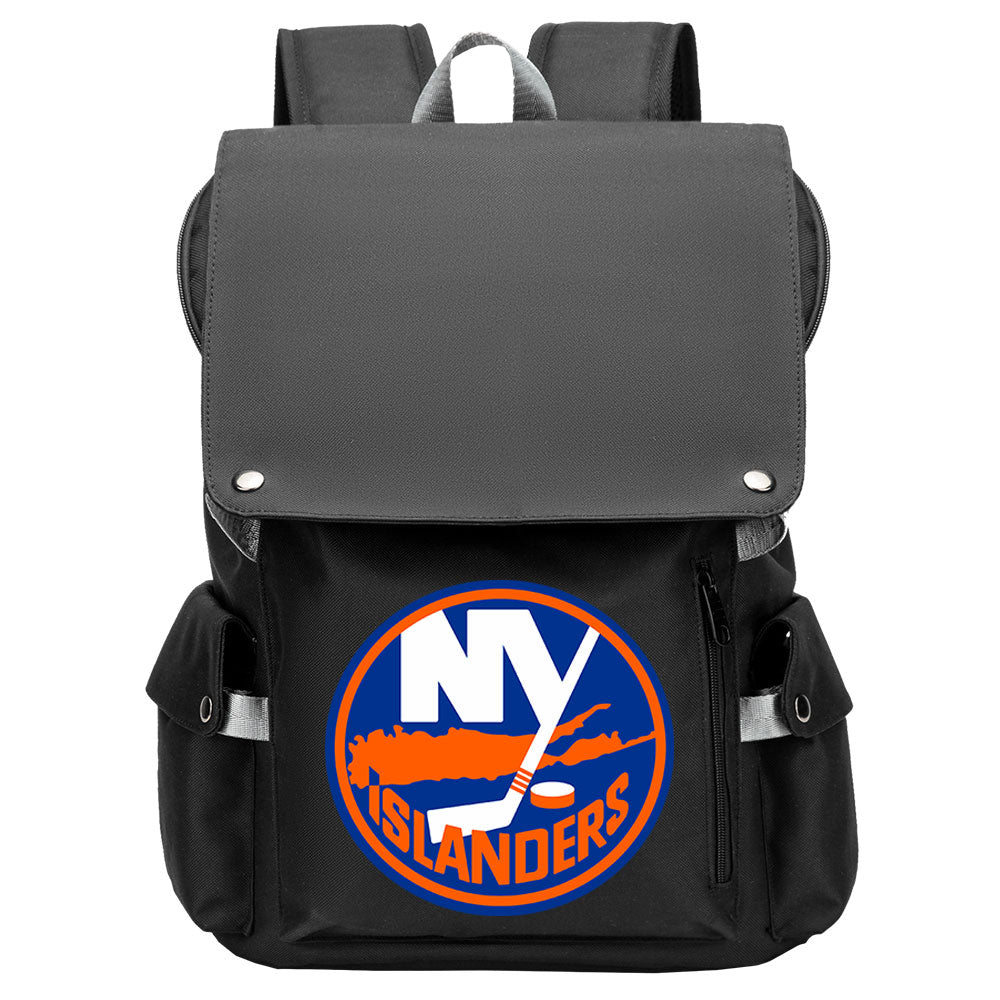 New York Islanders Hockey Team School Backpack Oxford Laptop Bag
