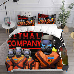 Lethal Company Cosplay Bedding Set Duvet Cover Pillowcases Halloween Home Decor