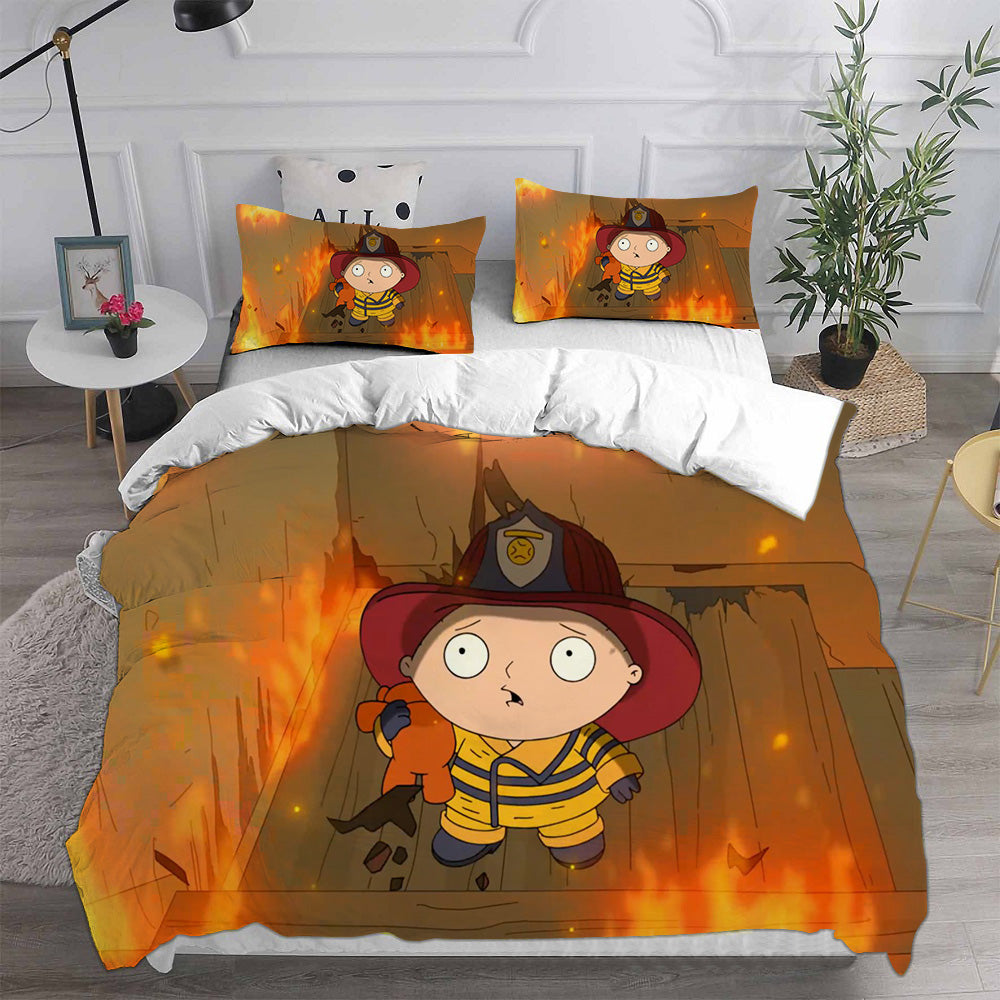 Family Guy Cosplay Bedding Set Duvet Cover Pillowcases Halloween Home Decor