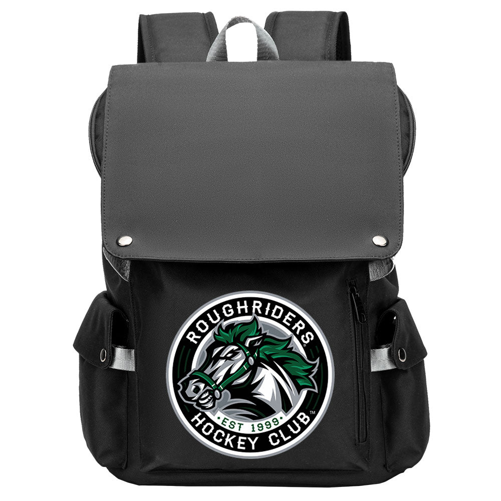 Roughriders Hockey Team School Backpack Oxford Laptop Bag