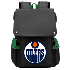 Edmonton Oilers Hockey Team School Backpack Oxford Laptop Bag