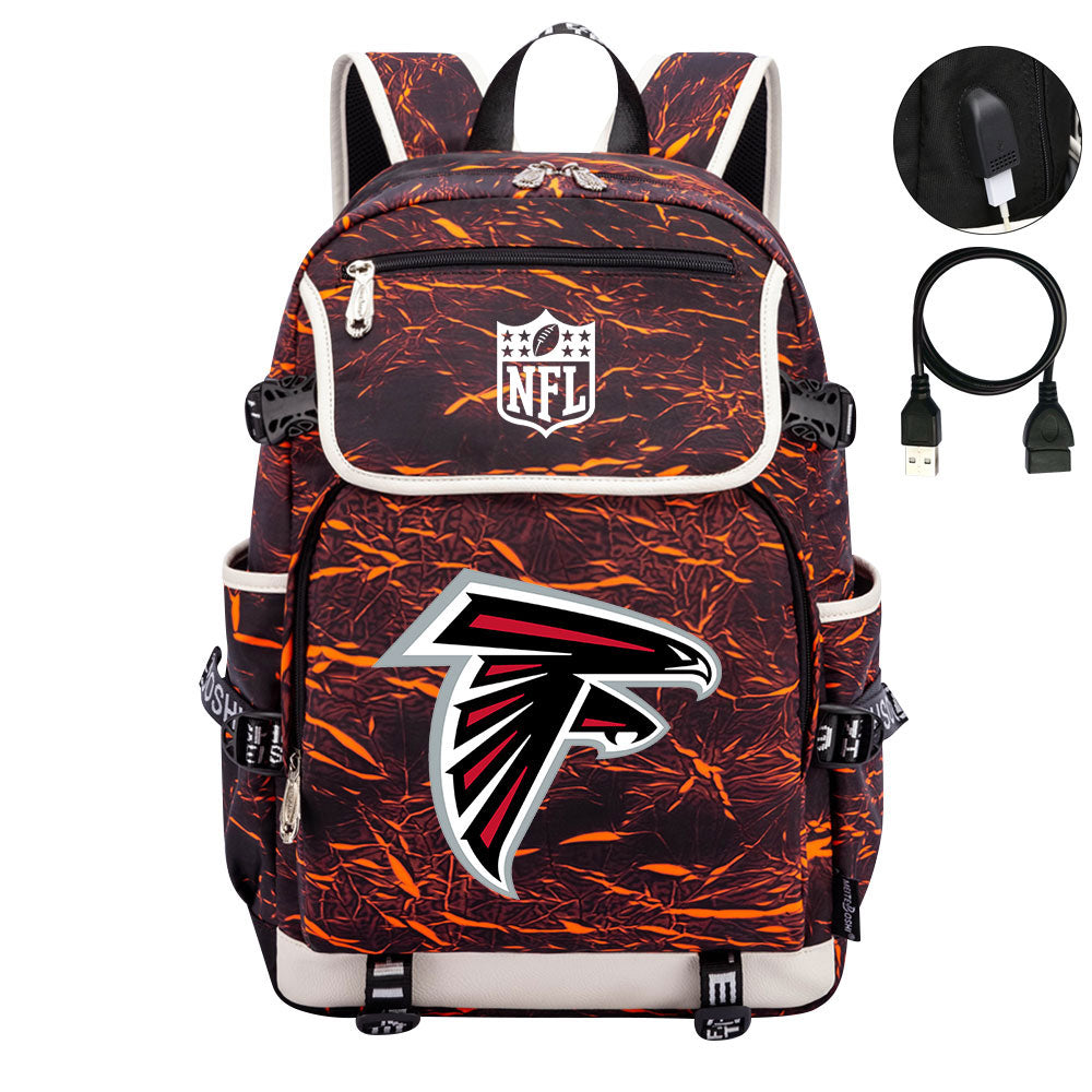 Atlanta Falcons Football Team Rugby Backpack School Notebook Travel Bag