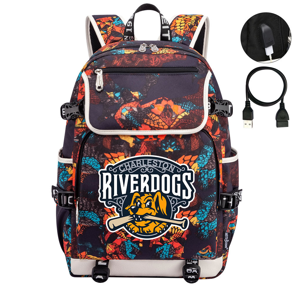 Charleston RiverDogs Backpack School Notebook Travel Bags