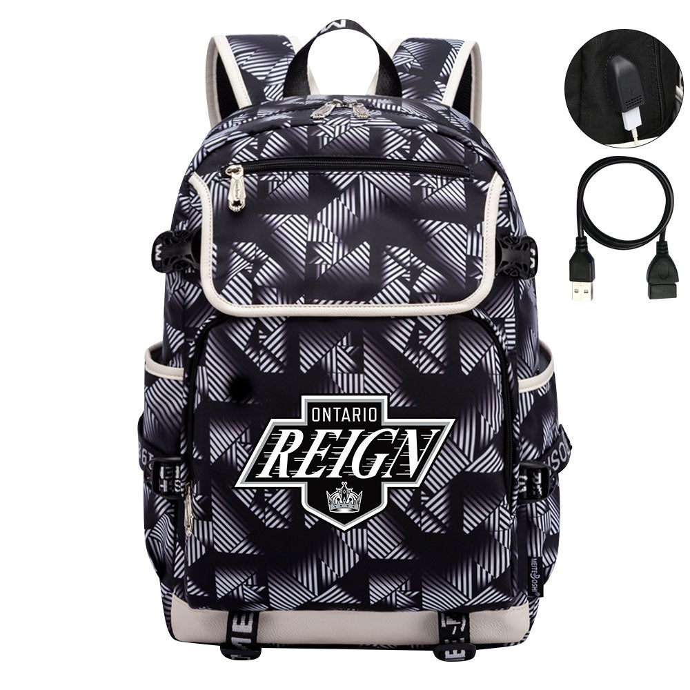 Ontario Reign Hockey League Backpack School Notebook Travel Bag