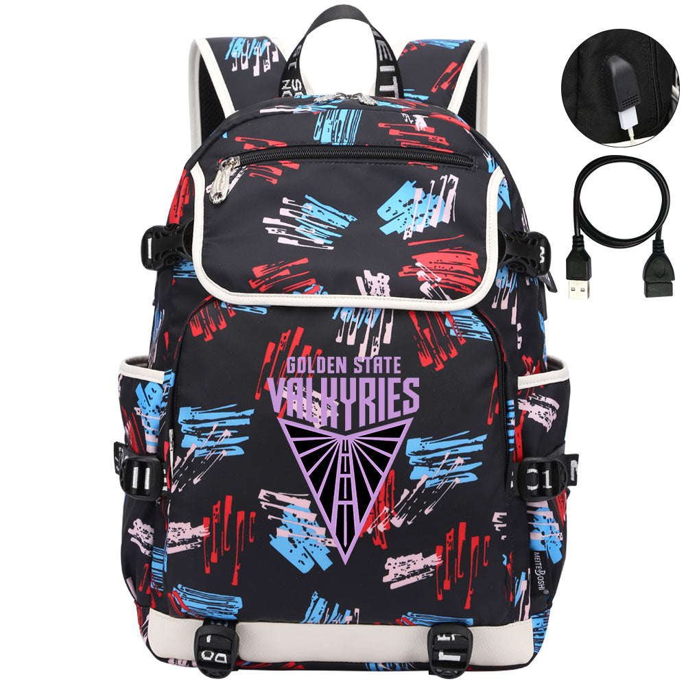 Golden State Valkyries Backpack School Notebook Travel Bags