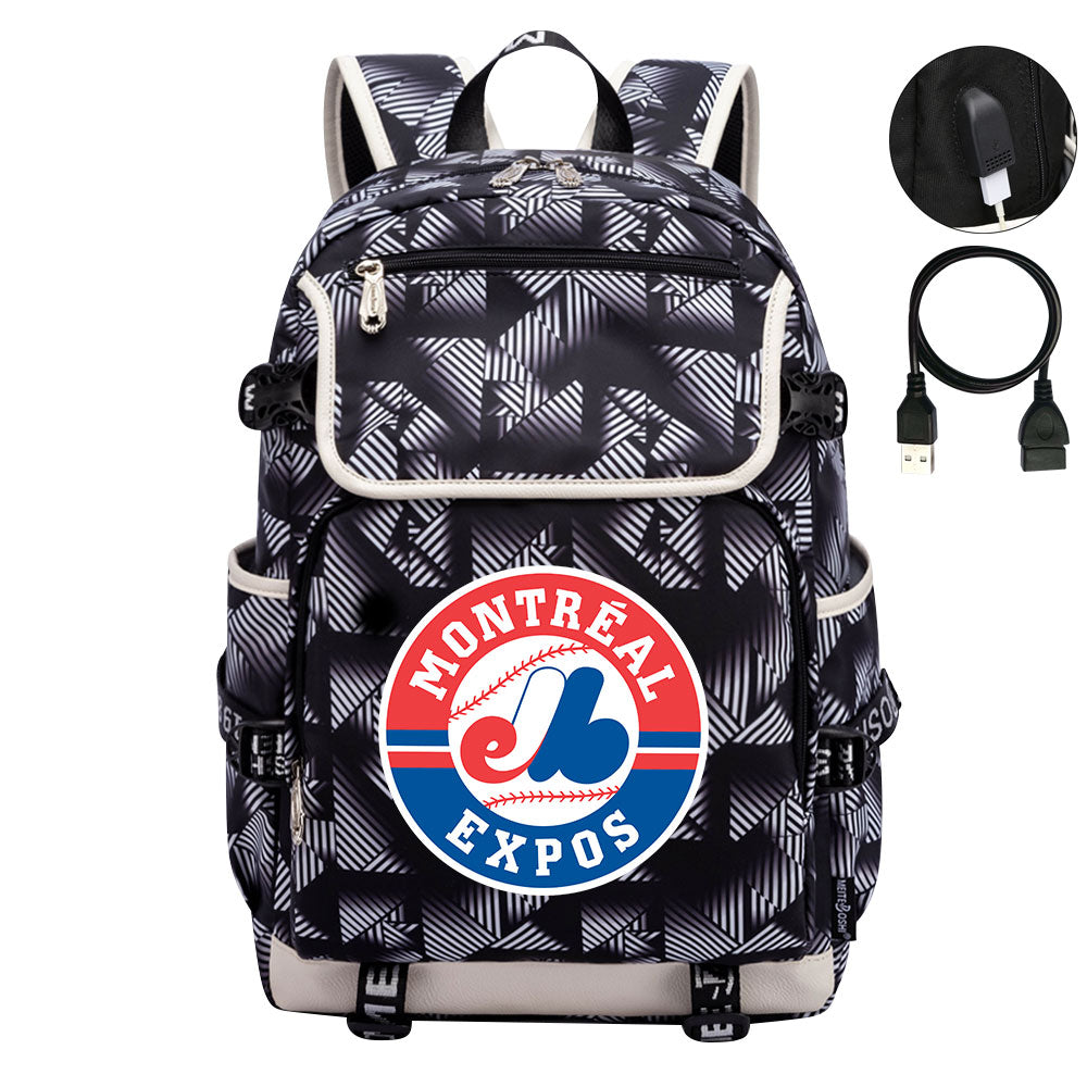 Montreal Expos Backpack School Notebook Travel Bags
