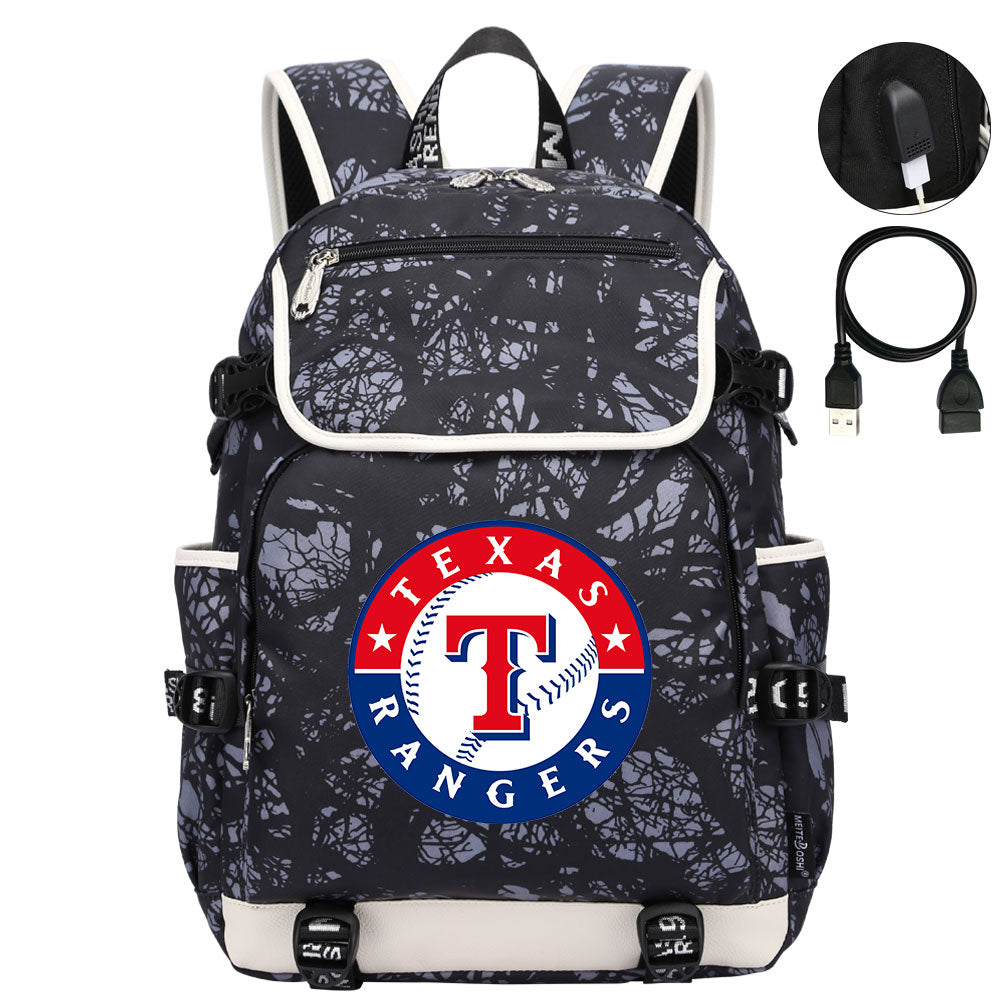 Texas Rangers Backpack School Notebook Travel Bags