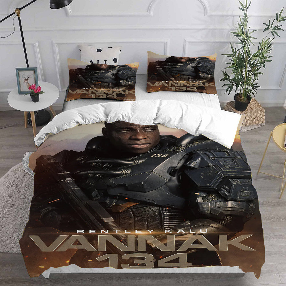 Halo 2 Cosplay Bedding Set Duvet Cover Pillowcases Halloween Home Decor