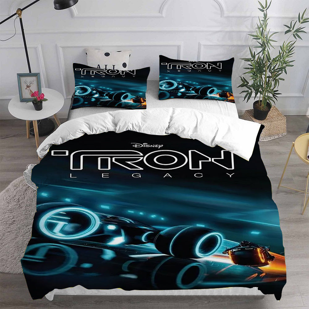 Tron Legacy Cosplay Bedding Set Duvet Cover Pillowcases Halloween Home Decor