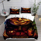 Annabelle Cosplay Bedding Set Duvet Cover Pillowcases Halloween Home Decor