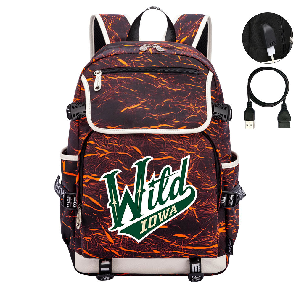 Iowa Wild Hockey League Backpack School Notebook Travel Bag