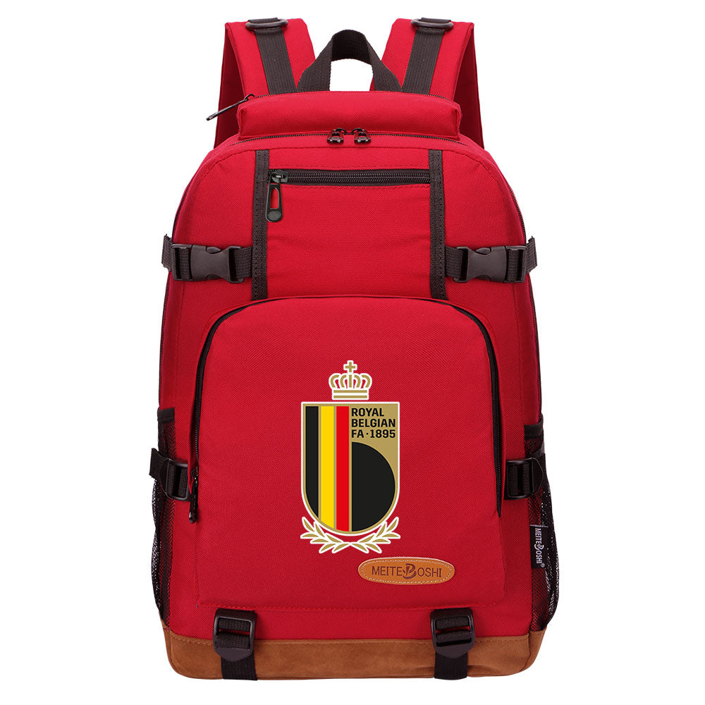 Royal Belgian National Football Team Waterproof Backpack School Notebook Travel Bag