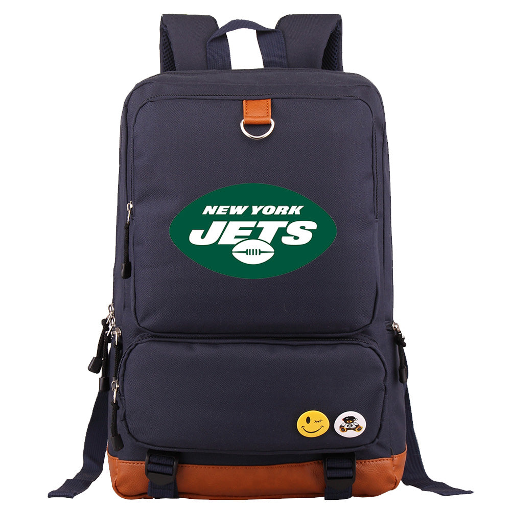 New York Jets Football Team Rugby Proof Backpack NoteBook Laptop School Bag