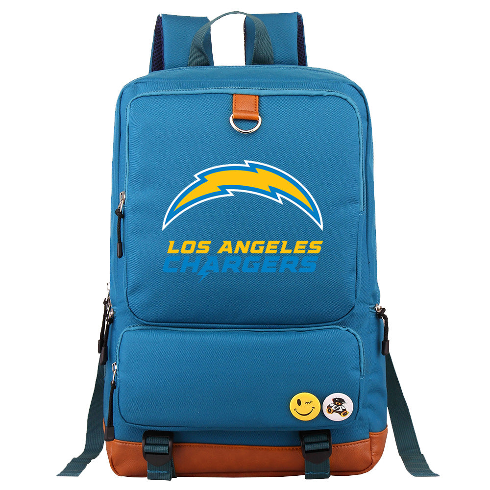 Los Angeles Chargers Football Team Rugby Proof Backpack NoteBook Laptop School Bag
