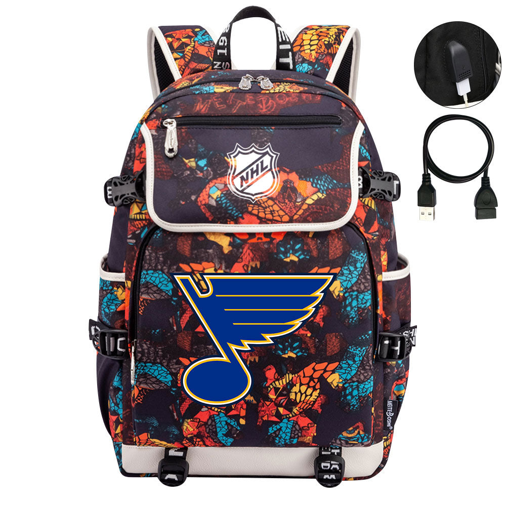 St Louis Blues Hockey Team Backpack School Notebook Travel Bags