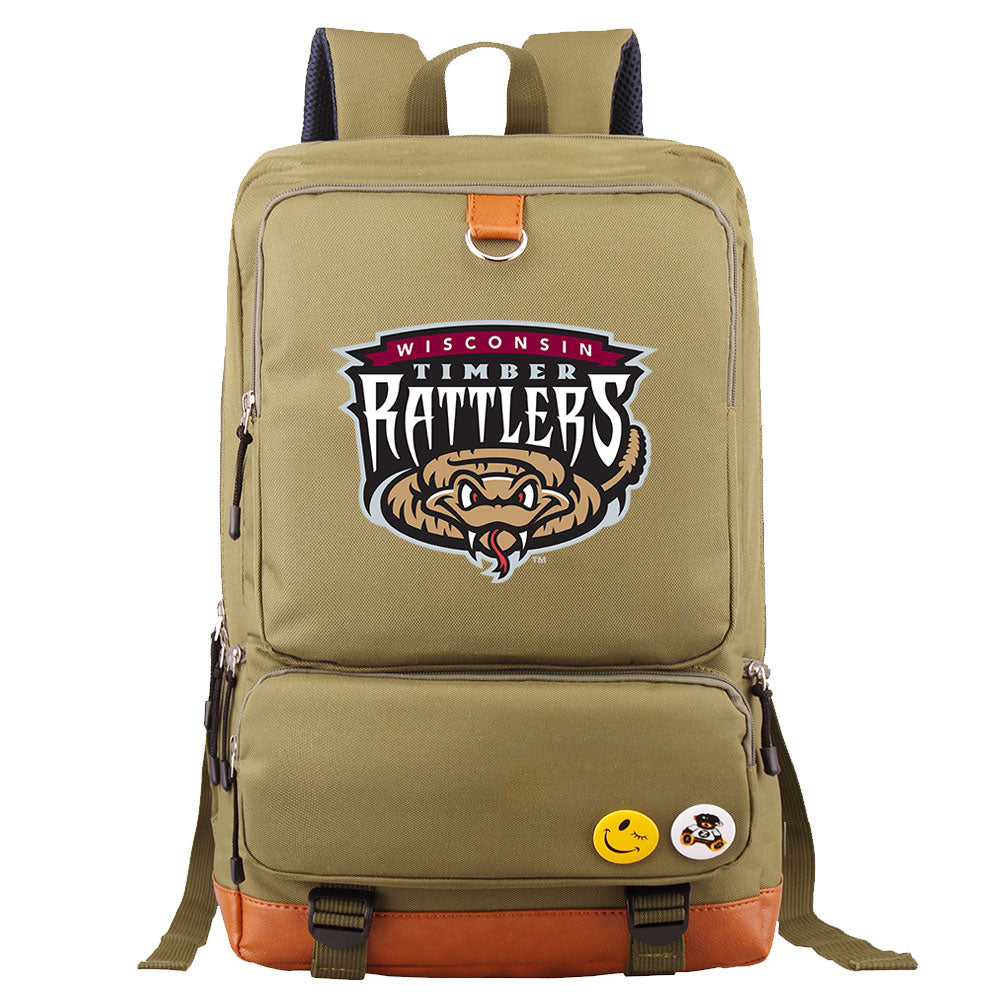 Wisconsin Timber Rattlers Water Proof Backpack NoteBook Laptop School Bag