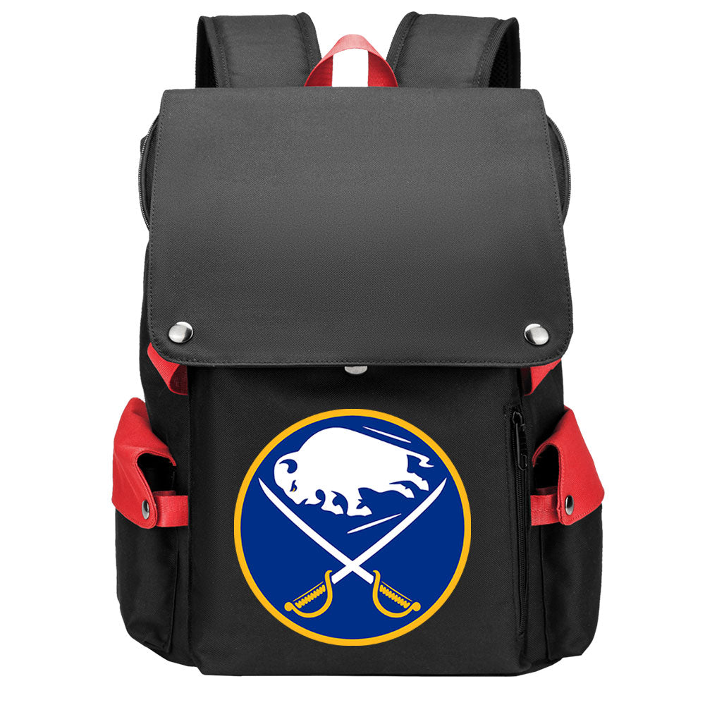 Buffalo Sabres Hockey Team School Backpack Oxford Laptop Bag
