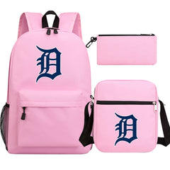 Detroit Tigers Baseball School Backpack Shoulder Bag Pencil Bags 3pcs Set