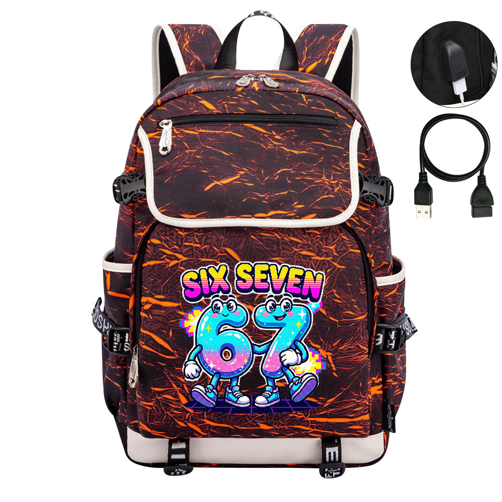 Steal a Brainrot 67 Backpack School Notebook Travel Bags
