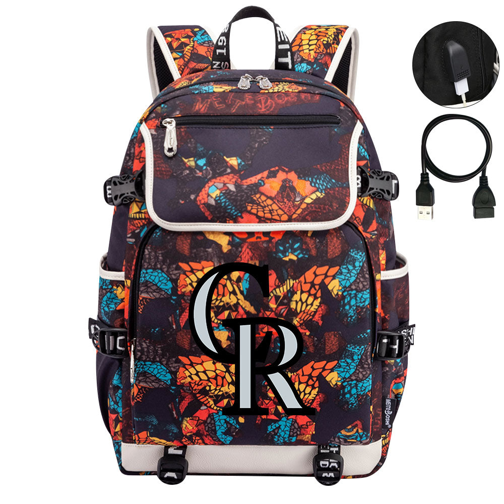 Colorado Rockies Backpack School Notebook Travel Bags