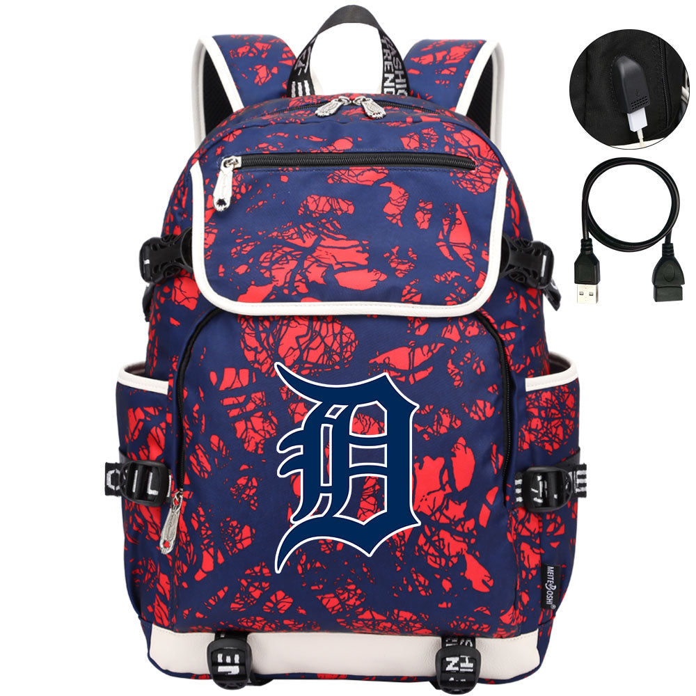 Detroit Tigers Backpack School Notebook Travel Bags