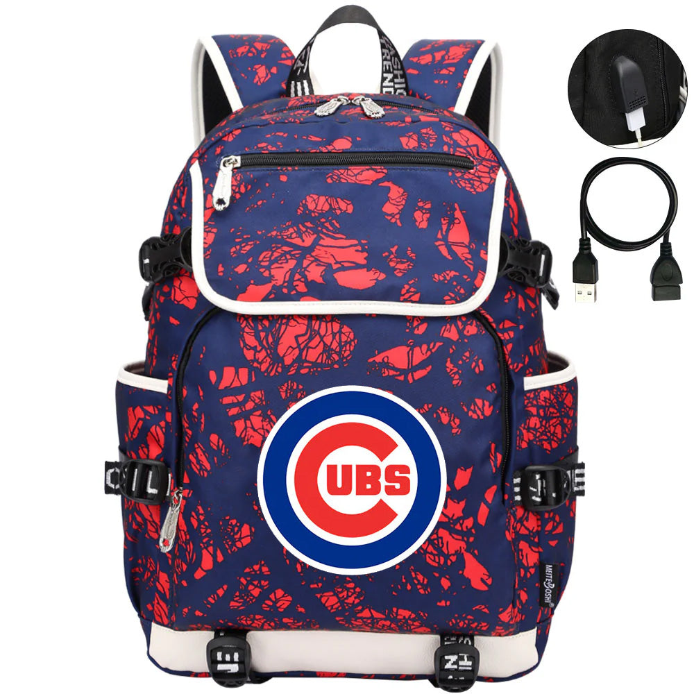 Chicago Cubs Backpack School Notebook Travel Bags
