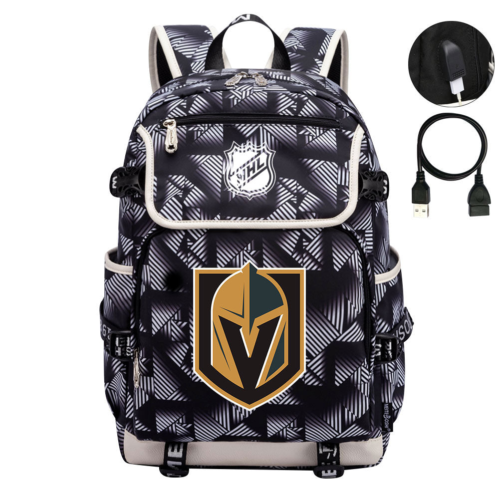 Vegas Golden Knights Hockey League Backpack School Notebook Travel Bag