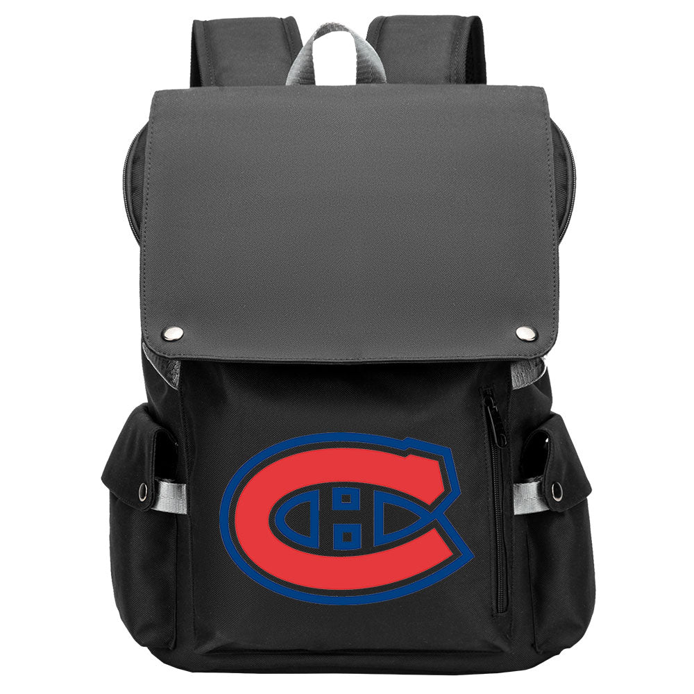 Montreal Canadiens Hockey Team School Backpack Oxford Laptop Bag