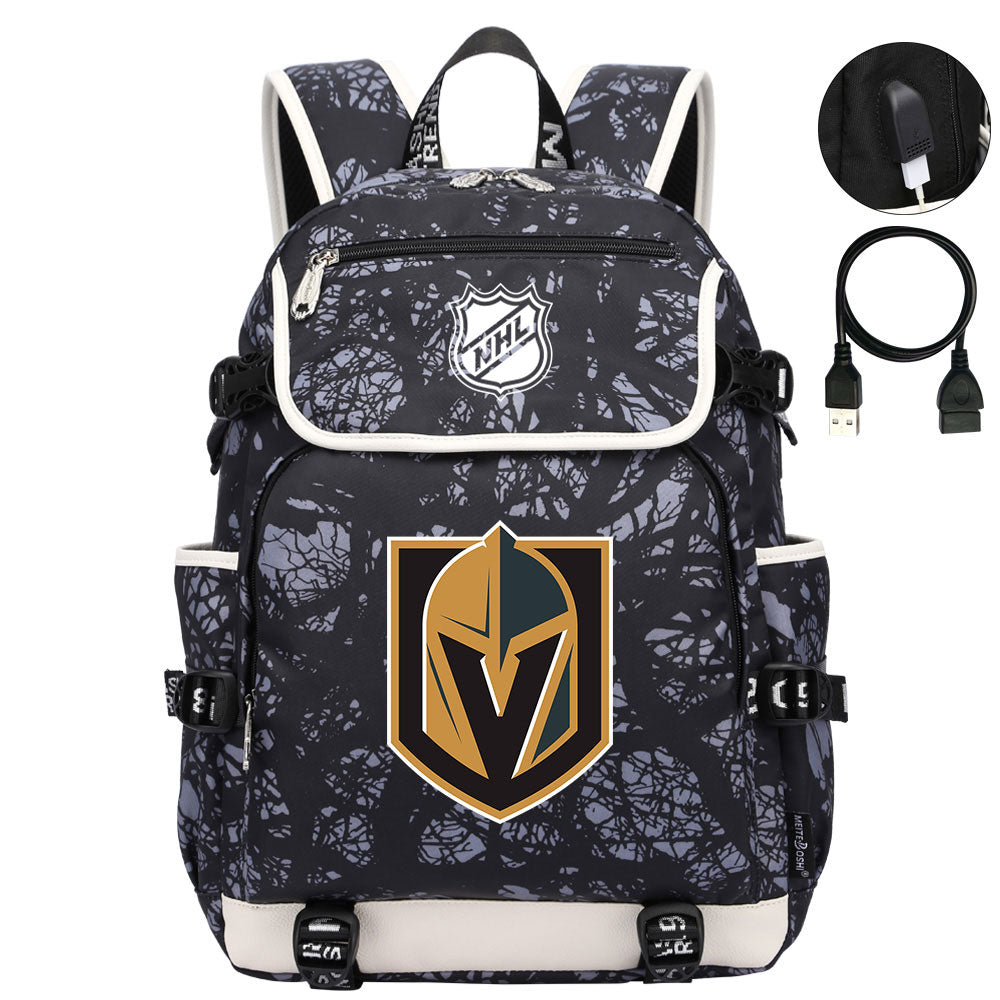 Vegas Golden Knights Hockey League Backpack School Notebook Travel Bag