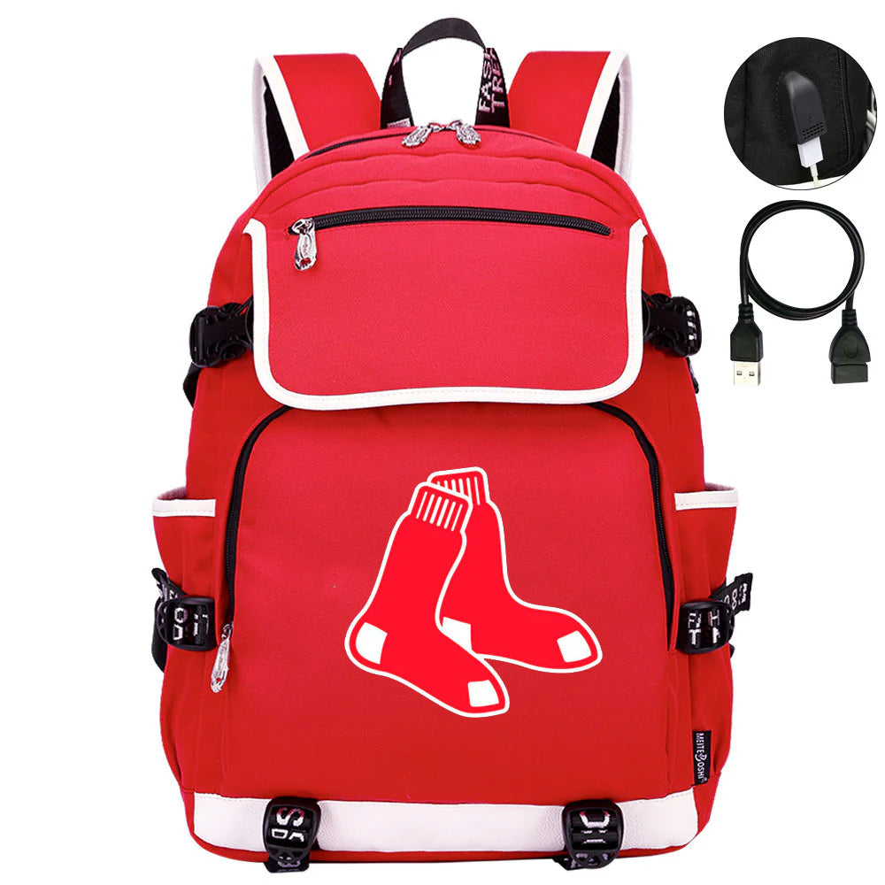 Boston Red Sox Backpack School Notebook Travel Bags