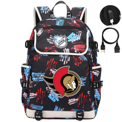 Ottawa Senators Hockey League Backpack School Notebook Travel Bags