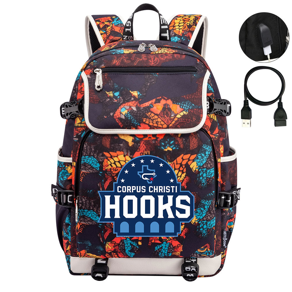 Corpus Christi Hooks Backpack School Notebook Travel Bags