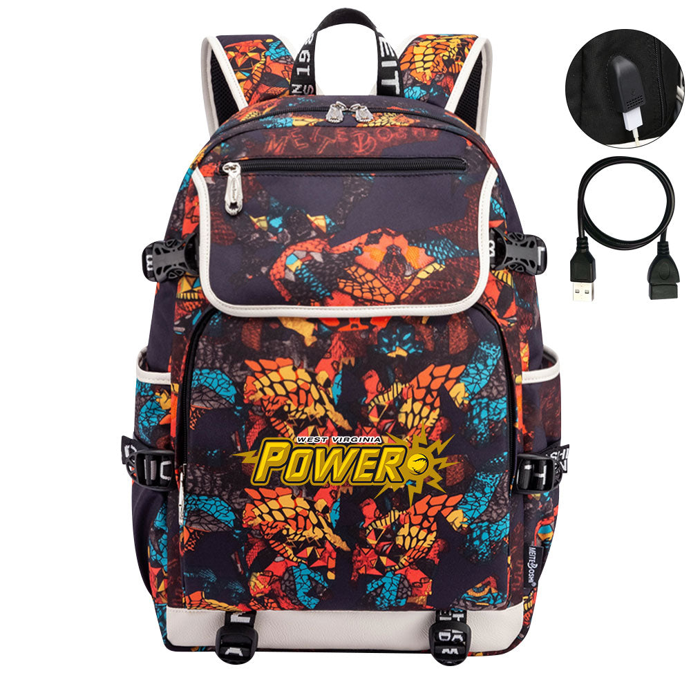 West Virginia Power Backpack School Notebook Travel Bags