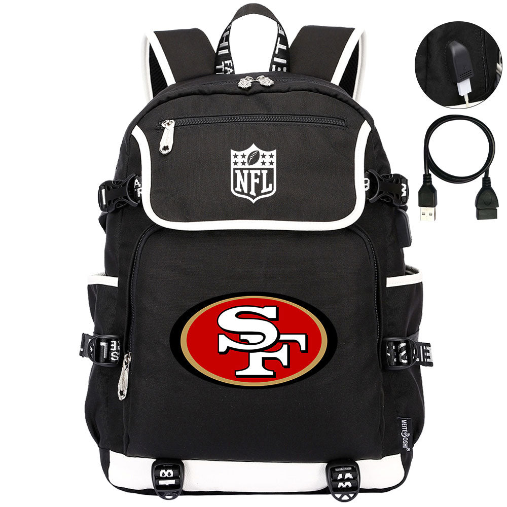 San Francisco 49ers Football Rugby Backpack School Notebook Travel Bags