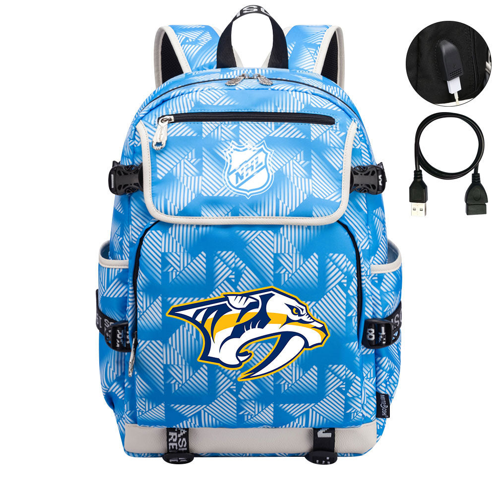Nashville Predators Hockey League Backpack School Notebook Travel Bag