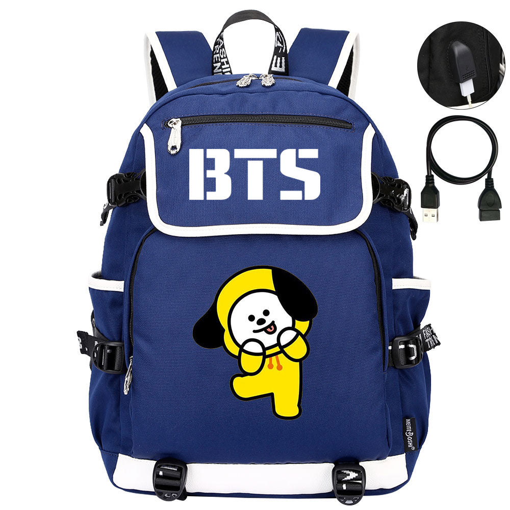 BTS Chimmy Backpack School Notebook Travel Bags