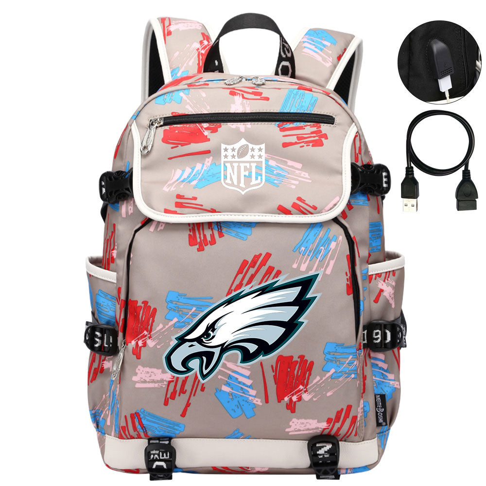Philadelphia Eagles Football Rugby Backpack School Notebook Travel Bags