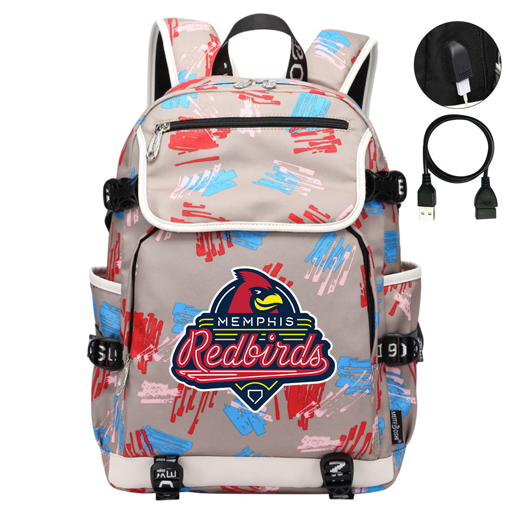 Memphis Redbirds Backpack School Notebook Travel Bags