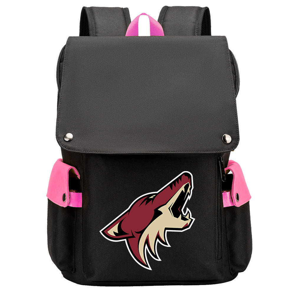 Arizona Coyotes Hockey Team Laptop Backpack Oxford School Bag