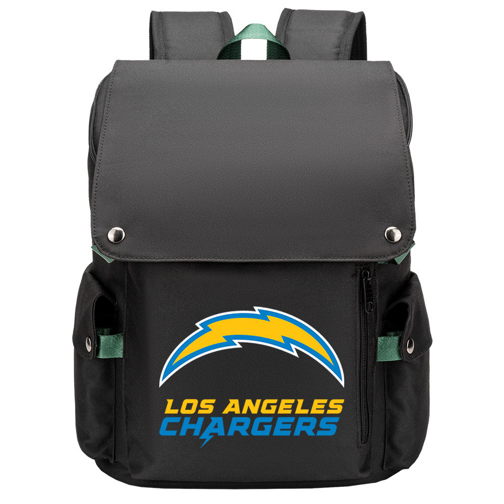 Los Angeles Chargers Football Team Rugby Laptop Backpack Oxford School Bag