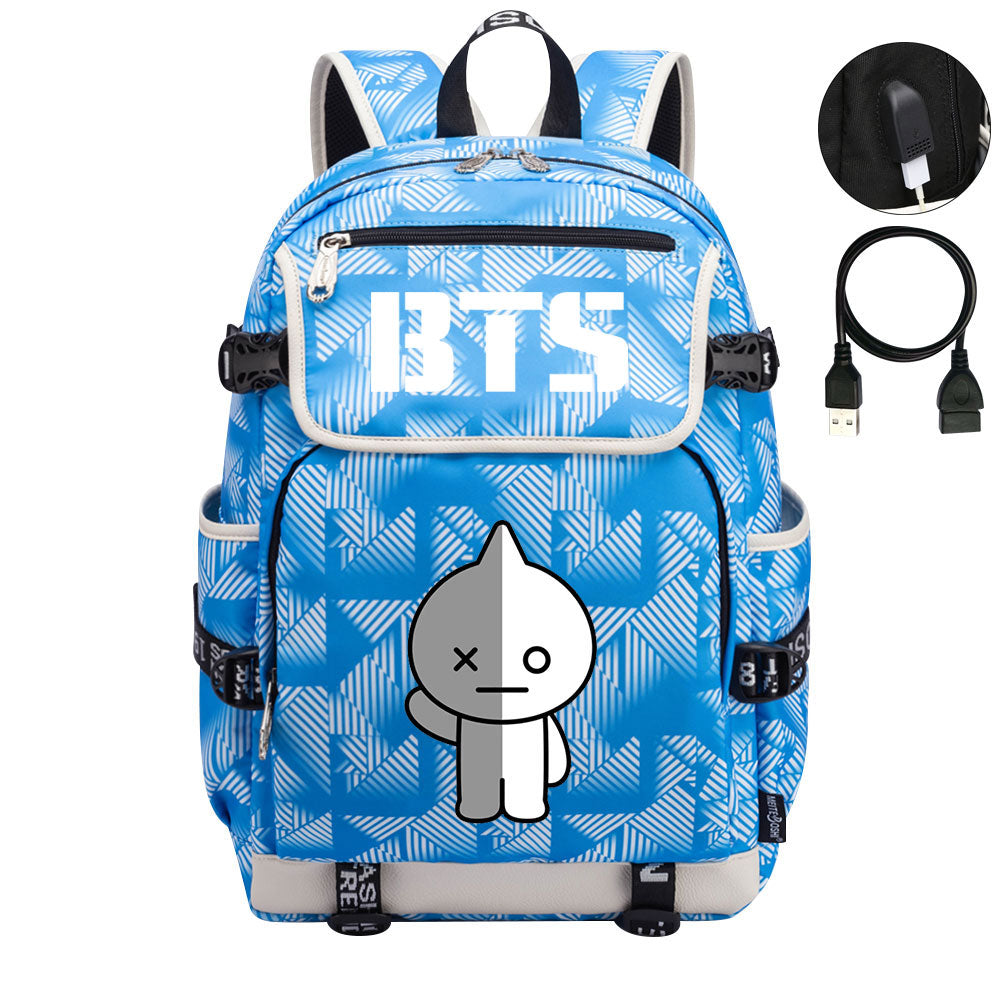 BTS VAN Backpack School Notebook Travel Bags
