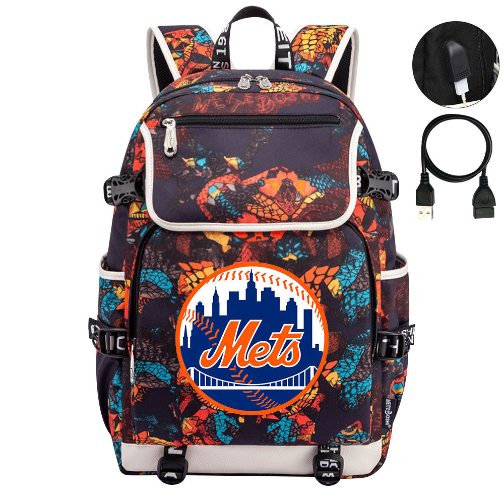New York Mets Backpack School Notebook Travel Bags