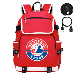 Montreal Expos Backpack School Notebook Travel Bags