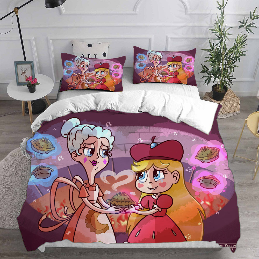 Star vs. the Forces of Evil Cosplay Bedding Set Duvet Cover Pillowcases Halloween Home Decor