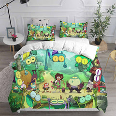 Amphibia Teen Girl in a Frog World Cosplay Bedding Set Duvet Cover Pillowcases Halloween Home Decor