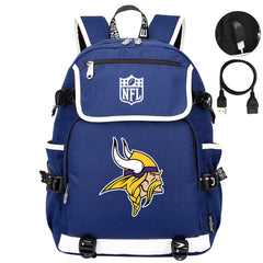Minnesota Vikings Football Rugby Backpack School Notebook Travel Bags