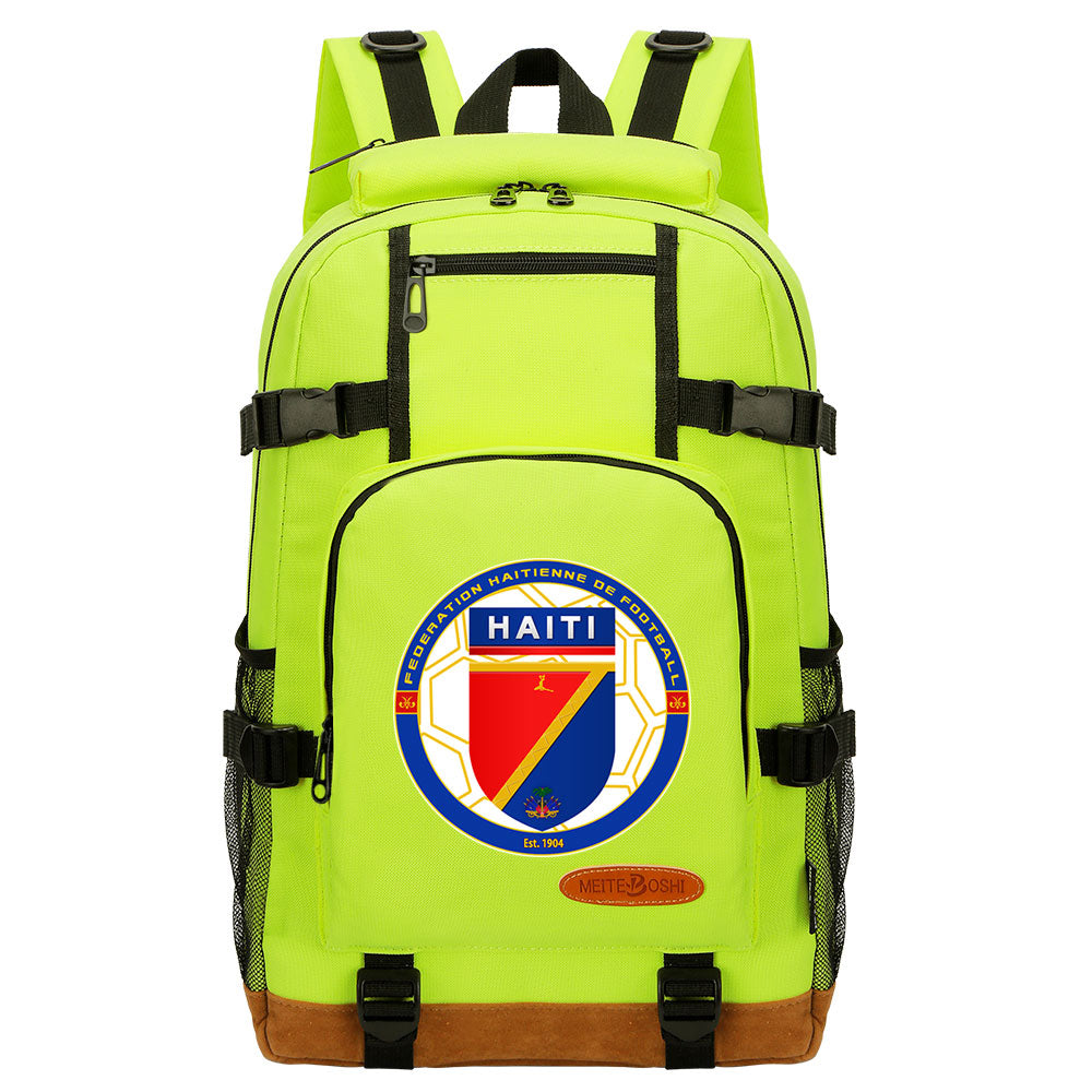 Haiti National Football team Waterproof Backpack School Notebook Travel Bag