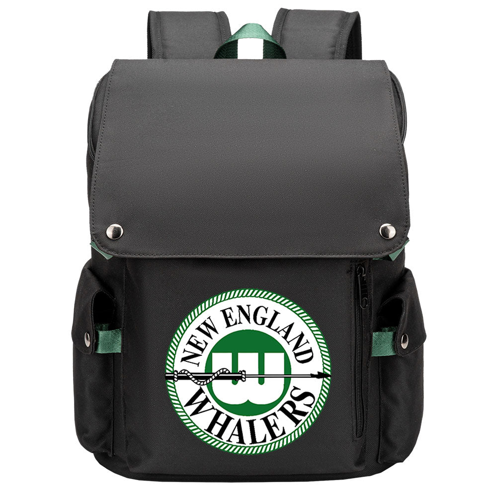 New England Whalers School Backpack Oxford Laptop Bag