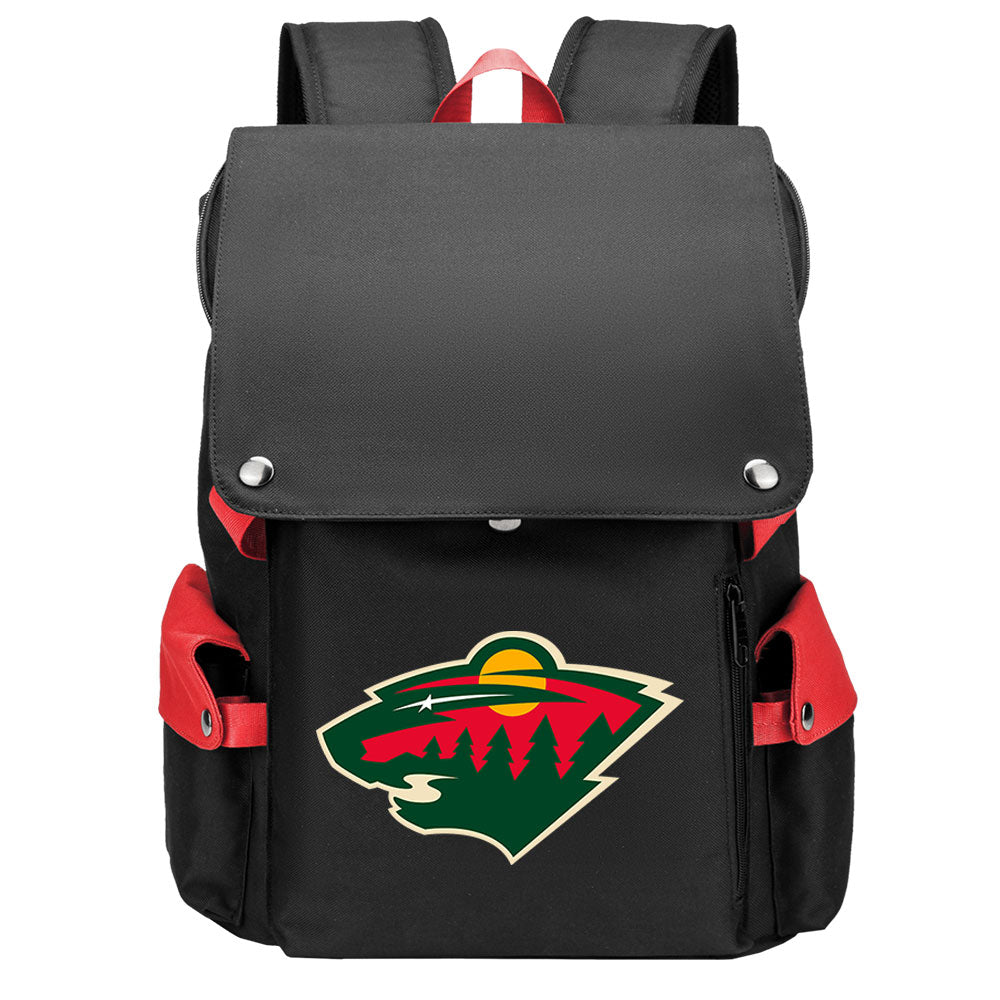 Minnesota Wild Hockey Team School Backpack Oxford Laptop Bag